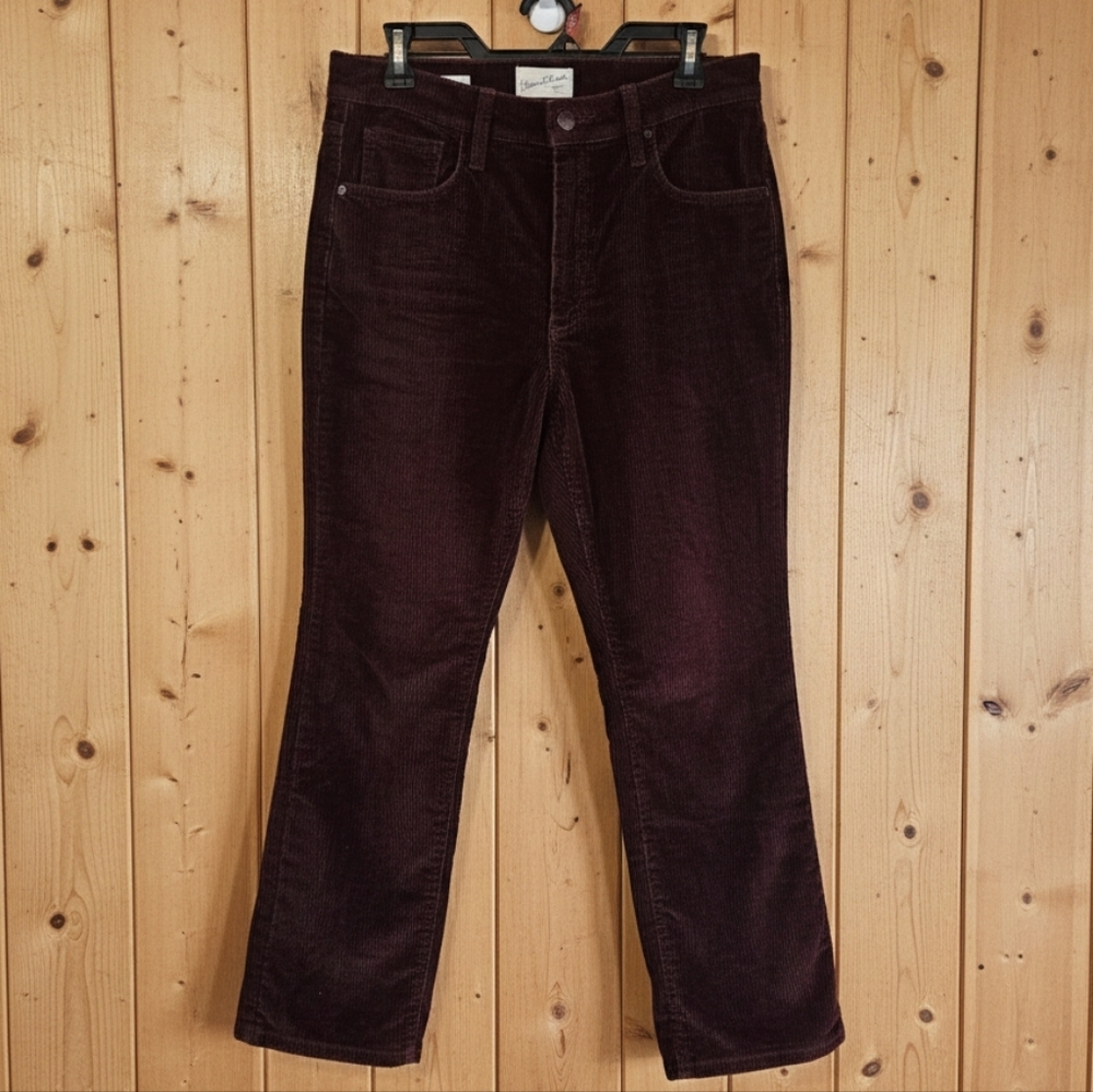 Universal Thread High Rise Ankle Bootcut Corduroy Pants Burgundy 8R